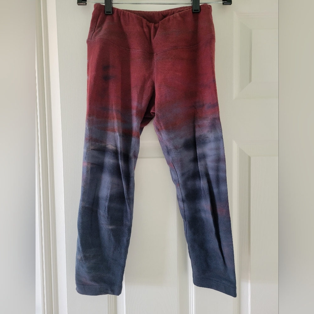 HARD TAIL Yoga Pant, XS, Navy and Burgundy